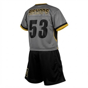 Ensemble maillot et short de lacrosse Bishops avec numéro 53 imprimé par sublimation pour adultes unisexe en polyester respirant - Product Image 3