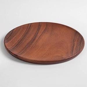 Assiettes en bois en forme de feuille, assiettes de service en bois naturel pour la salle à manger - Product Image 3