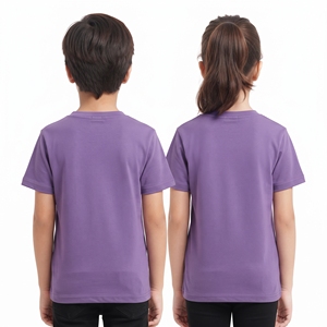 Camiseta Unisex para Niños, Cuello en V, Lisa, Informal, Manga Corta, Ropa Básica Informal para Niños, Proveedor de Ropa al por Mayor - Product Image 4