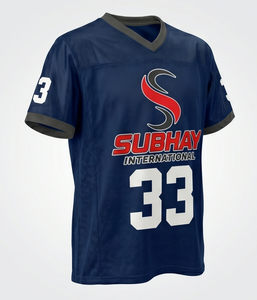 เสื้อเจอร์ซีย์กีฬาสีน้ำเงิน SUBHAY INTERNATIONAL หมายเลข 33 พร้อมโลโก้ ดีไซน์สำหรับทุกเพศ - Product Image 5
