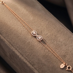 Bracelet et jonc élégants et luxueux en or massif 10K 14K 18K avec diamants par Wedding Anniversary Jewelry - Product Image 3