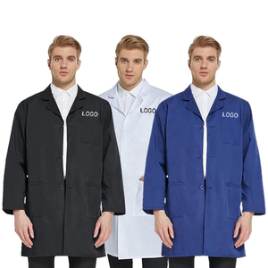 Unisex Wholesale Custom Cotton Medical Scrubs Protective Clothing with Buttons Pockets Long Sleeve Hospital Use Seamless Fusing - Product Image 6