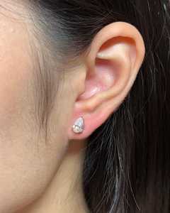 Boucles d'oreilles solitaires en diamant 2 carats, taille poire, cultivées en laboratoire, certifiées IGI, pour femme, en or massif 14K 18K, serties à griffes, pour usage quotidien - Product Image 2