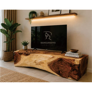 Table TV moderne en bois de suar massif, tendance 2026 - Product Image 2