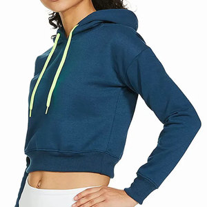 Sweat à capuche pour femme de qualité supérieure, tendance, nouveau style uni, tissu 100% coton, manches longues, couleur unie, sweat à capuche pour femme - Product Image 2