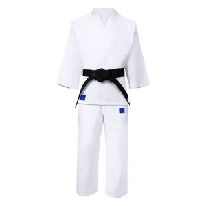 White BJJ <b>Kimono</b> Adult Unisex 100% Cotton Breathable 100g Digital Print Regular Fit Martial Arts Wear with Black <b>Belt</b> - Product Image 3