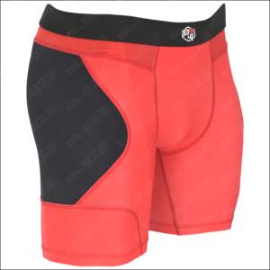 Shorts de compression personnalisés pour hommes, été, entraînement, fitness, sport, course à pied, gym, décontractés, OEM, rouge, noir, patch, shorts de compression unis - Product Image 6