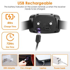 Rastreador GPS Inalámbrico 2 en 1 a Prueba de Agua IPX6 para Perros con Collar, Alcance de 32-2887 Pies, Rastreador de Mascotas - Product Image 6