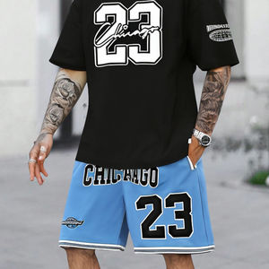 Men's Summer Mid Waist Fitness Shorts Quick Dry Breathable Sportswear Drawstring Casual Cycling Men Breathable Shorts Print - Product Image 3