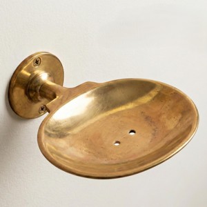 Porte-savon décoratif en métal, porte-savon de salle de bain contemporain en acier inoxydable - Product Image 6