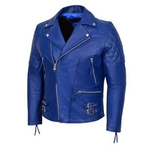 Veste en cuir pour homme personnalisée authentique, veste bomber en cuir, veste en cuir de moto avec fermeture éclair pour homme - Product Image 1