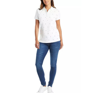 Luxury fashionable apparel clothing breathable quick dry cheap price women digital embroidery designed Women's Polo Shirts - Product Image 5