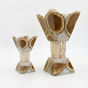 New Home Fragrance Incense Burner Wood and Epoxy Resin <b>Bakhoor</b> for Ramadan Arabic <b>Oud</b> Burner for Aromatic Use - Product Image 2