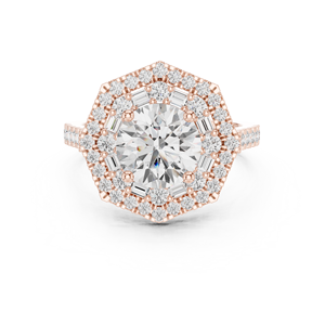 GOLDEN 14K Glamorous Anillo de compromiso para mujer Diseño brillante - Product Image 2