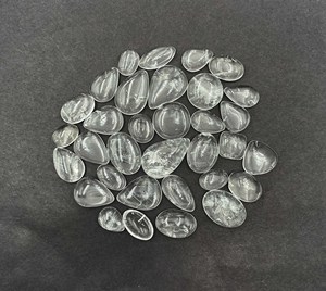 Natural Crystal Quartz Mix Shape Cabochon Loose Gemstone Lot 12-20 MM Crystal Quartz Gemstone For Handmade Jewelry Making - Product Image 4