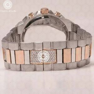 Montre de luxe Charm Jewells en acier inoxydable, cadran analogique 40 mm, chronographe, cristal saphir, mouvement mécanique automatique, mode masculine - Product Image 6