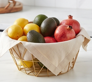 Elegant Geometric Metal Wire <b>Storage</b> <b>Basket</b> <b>Gold</b> Color Modern Design Multi Purpose Neatening Organizer - Product Image 5