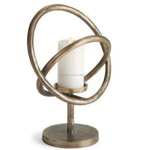 Luxury Modern Vintage Metal <b>Glass</b> Candle <b>Holders</b> Metal <b>Glass</b> Candle Jars for Home Decoration - Product Image 4