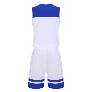 Tenue de basketball unisexe personnalisée avec logo sur mesure, ensembles de maillots de sport pour adultes, 100 % polyester, séchage rapide, respirant, grandes tailles - Product Image 3