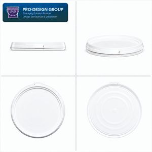 3L Plastic <b>Bucket</b> <b>with</b> Flat <b>Lid</b> for General Packaging, Leakproof Storage Solution - Product Image 3