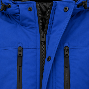 Men's Hooded Puffer Jacket Fleece Lined 220g <b>Waterproof</b> Stand Collar Casual <b>Winter</b> <b>Coat</b> with Zipper Front and Multiple Pockets - Product Image 5