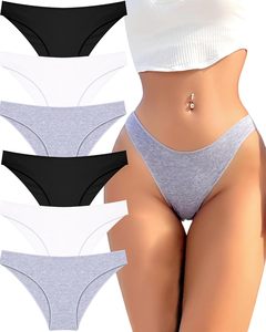 กางเกงในผู้หญิงแบบ Thong เนื้อผ้านุ่ม ยืดหยุ่นได้ดี ผลิตจากผ้าสแปนเด็กซ์/คอตตอน แต่งโบว์ถักที่เอว ทรงบิกินี่เอวต่ำ สวมใส่สบาย ระบายอากาศได้ดี - Product Image 1