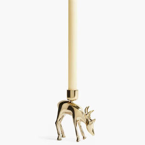 Élégant Porte-Bougie Doré en Forme de Cerf, Design Animalier Décoratif, Chandelier de Luxe pour Centre de Table, Ornement HD - Product Image 1