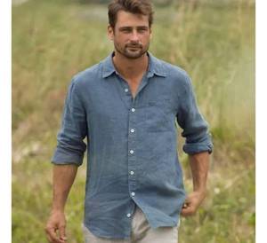 Hot Bán Linen Chất Liệu Người Đàn Ông Của Áo Sơ Mi Giản Dị Chất Lượng Tốt Với Cổ Áo Cổ Tay Áo Đầy Đủ Thường Xuyên Phù Hợp Và Mô Hình Đồng Bằng - Product Image 2