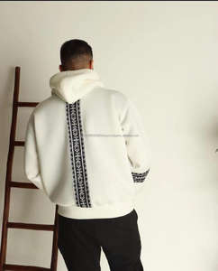 Vente en gros de sweats à capuche double face personnalisés pour hommes sweat à capuche tricoté en polyester spandex pour vêtements de sport - Product Image 5