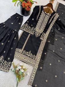 Presenting New Ready-made Collection With Silk And Heavy Embroidery Sequence Work <b>Top</b>-Bottom And Dupatta Set Fully Stitched - Product Image 5
