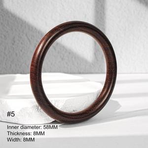 Brazalete de Madera Natural Hecho a Mano, Estilo Boho Étnico Clásico para Mujer, Joyería Redonda Ligera, Accesorio de Regalo para Fiesta - Product Image 2