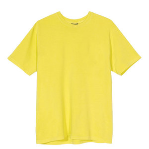 เสื้อยืดคอกลมแขนสั้นผ้าฝ้ายสีพื้นสำหรับผู้ชายทรงปกติแบบลำลองผ้าเจอร์ซีย์ถักสีเขียว - Product Image 2