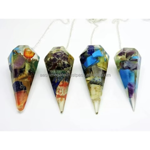 Péndulos de Orgón de Piedras Preciosas Hechos a Mano al por Mayor con Cristales Curativos para Meditación y Dowsing, Regalos Metafísicos Duraderos para Negocios - Product Image 1