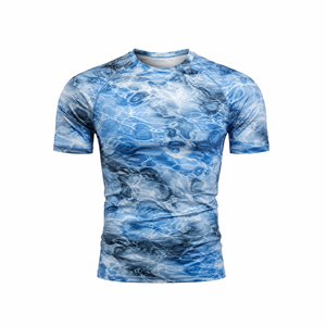 T-shirt de compression athlétique à manches courtes pour homme, séchage rapide, pour la course, la gym, l'entraînement, le fitness et les performances sportives - Product Image 1