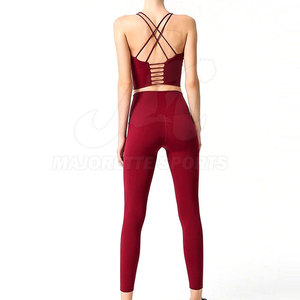 Ensemble de yoga pour femmes à manches longues, haut extensible et leggings, idéal pour le fitness, l'entraînement, le yoga et les vêtements de sport quotidiens - Product Image 2
