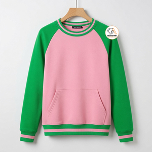 <b>Women's</b> <b>White</b> Greek Clothing Apparel Crewneck Fleece Sweatshirt Front Pocket Eco-Friendly Quick Dry Breathable 100% Cotton - Product Image 4