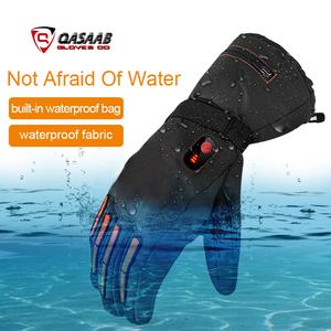 Guantes de Motocicleta para Invierno, Calentadores de Manos, Deportes al Aire Libre, Esquí, Ciclismo, Impermeables, Eléctricos, Recargables, de Cuero - Product Image 5