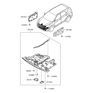 ฝาครอบด้านข้างของแผงหน้าปัดของแท้ใหม่, RH OEM 291202W000 - Product Image 2