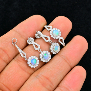 Pulsera de Ópalo Natural con Certificación IGI, Plata de Ley 925, Piedra Redonda de 5 mm, Joyería Fina para Bodas y Fiestas - Product Image 3
