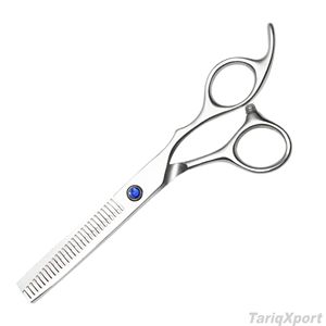 Ciseaux à effiler pour droitiers en acier inoxydable 6CR13 à lame pointue de 7 pouces, manche long, outils de coiffure pour barbier - Product Image 3