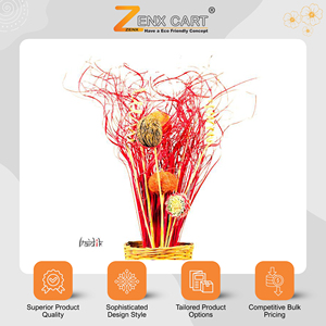 Bouquet de fleurs séchées artisanal et personnalisable, respectueux de l'environnement, pour la fête des mères et les mariages - Décoration intérieure indienne authentique - Product Image 2