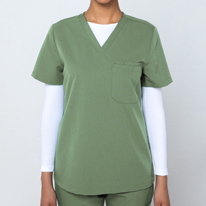 Customized Ready Ship Nurse Women Spandex/Polyester Woven Stretch Fashionable <b>Doctor</b> Nursing Jogger Scrubs Uniforms <b>Sets</b> Printed - Product Image 5