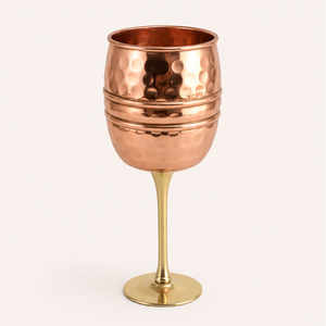 Handcrafted Hammered Pure <b>Copper</b> Wine Goblet with Brass Stem Luxury <b>Copper</b> Wine Glass For Barware Weddings And Home Decor - Product Image 6