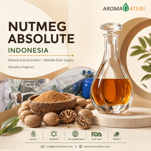 น้ำมันหอมระเหยลูกจันทน์บริสุทธิ์ 100% ยี่ห้อ AROMA ATSIRI สกัดด้วย CO2 จากธรรมชาติ กลิ่นหอมเผ็ดร้อนจากอินโดนีเซีย - Product Image 1