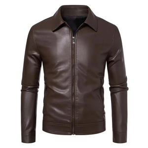 Chaquetas de Motocicleta de Piel de Becerro para Hombre, Invierno, Gruesas, con Cierre, Transpirables, Resistentes al Viento, Tallas Grandes, Estilo Casual Elegante y Deportivo - Product Image 3