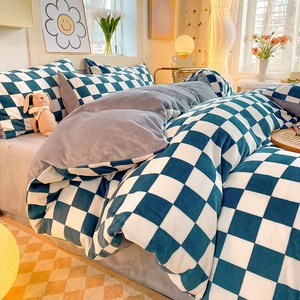 Juegos de Edredones para el Hogar, Cubrecamas para Adultos, Juegos de Edredones de Algodón con Estampado de Felpa - Product Image 3