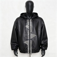 Veste en cuir de vache et toile pour homme, style tendance, imperméable, écologique, avec logo personnalisé, pour l'hiver, vente en gros