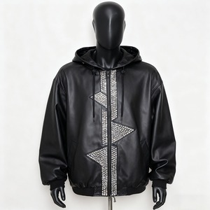 Veste en cuir de mouton pour homme, style luxe, personnalisable avec logo, manteau d'hiver tendance, meilleur prix, vente en gros - Product Image 2