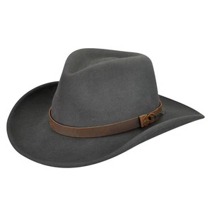 Unisex Leather Striped Cowboy <b>Hat</b> Wide Brim Dark Gray 56-58cm Beach Adult Spring/<b>Summer</b> - Product Image 1