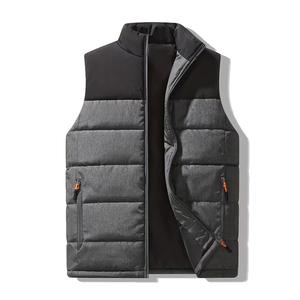 Chaleco Acolchado de Otoño para Hombre, Cuello Alto, Cierre de Cremallera, Sin Mangas, Repelente al Agua, Relleno de Poliéster, Deportivo, ODM - Product Image 1